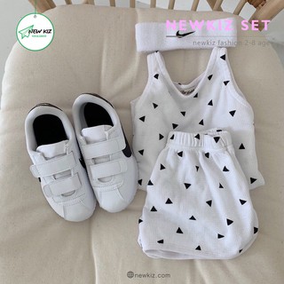 [NỘI ĐỊA HÀN QUỐC] Đồ bộ ba lỗ cao cấp trẻ em chấm bi - NEWKIZ