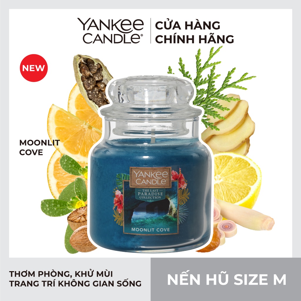 Nến hũ Yankee Candle size M - Moonlit Cove (411g)