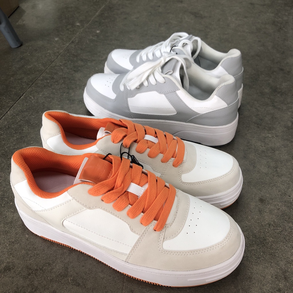 Giày cổ thấp Nam PB, sneaker đế bệt dáng thể thao casual trainers phối da / da lộn - GATE6 - #4760