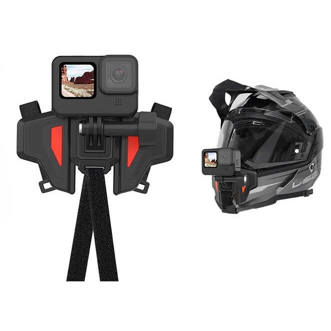 Bộ gắn GoPro và Action Cam lên cằm mũ bảo hiểm Fullface Telesin