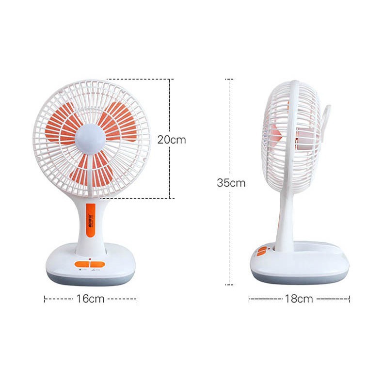 Quạt Sạc Tích Điện Ông Tây KM-F0166U Kiêm Đèn Led Cao Cấp, Siêu Tiện Lợi | BigBuy360 - bigbuy360.vn
