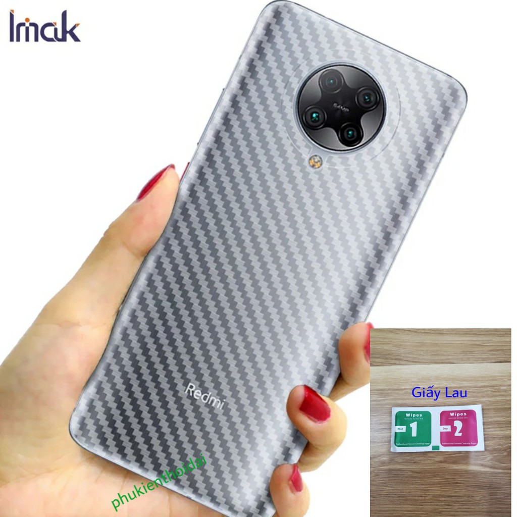 Dán lưng Carbon Redmi K30 Pro / K40 / k40 Pro / Poco F3 / K40 Gaming / K50 Gaming chống mồ hôi vân tay