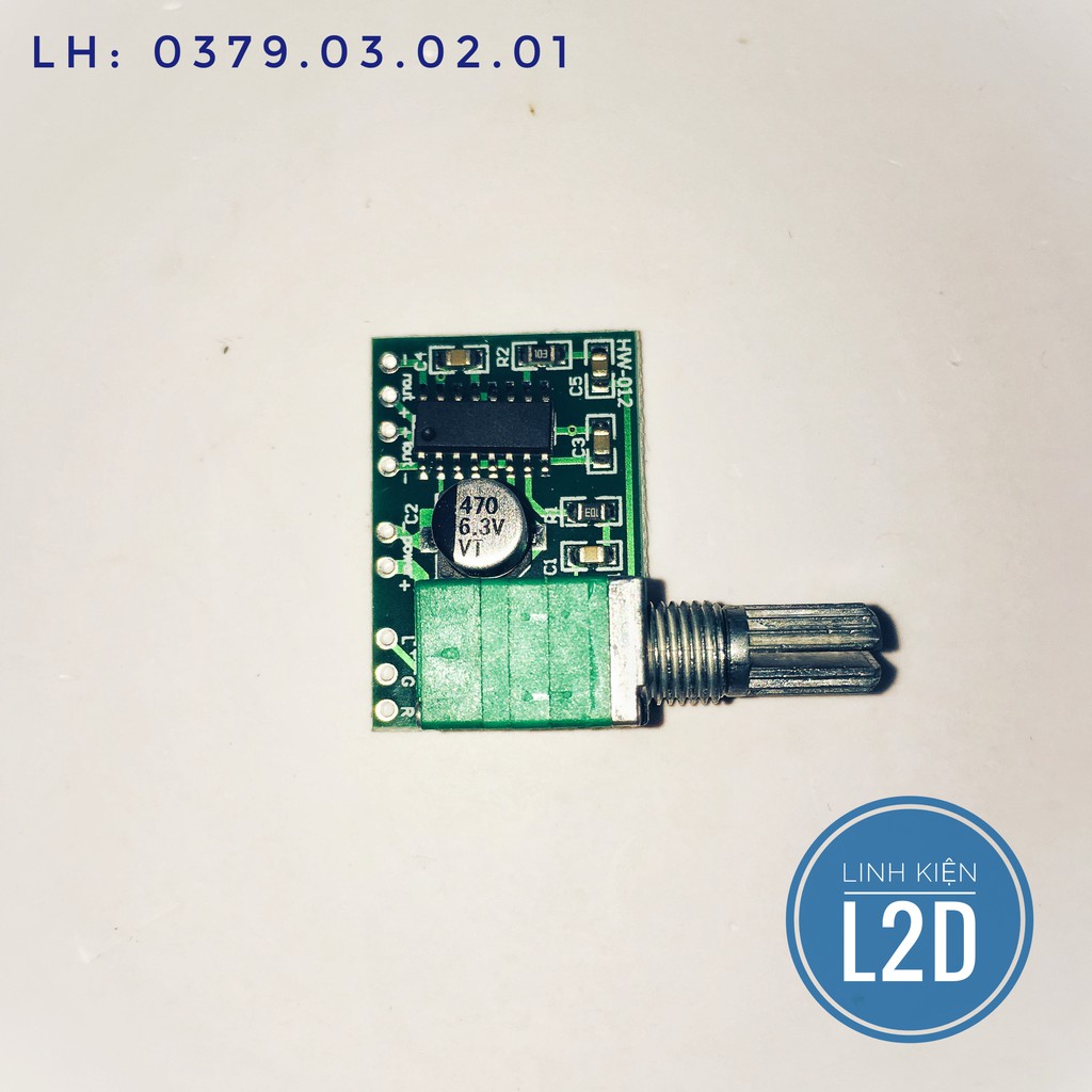 Mạch Khuếch Đại Âm Thanh PAM8403 6W Hifi 2.0 Class D (Có Chỉnh Volume) Mini 5V - module audio [L2D]