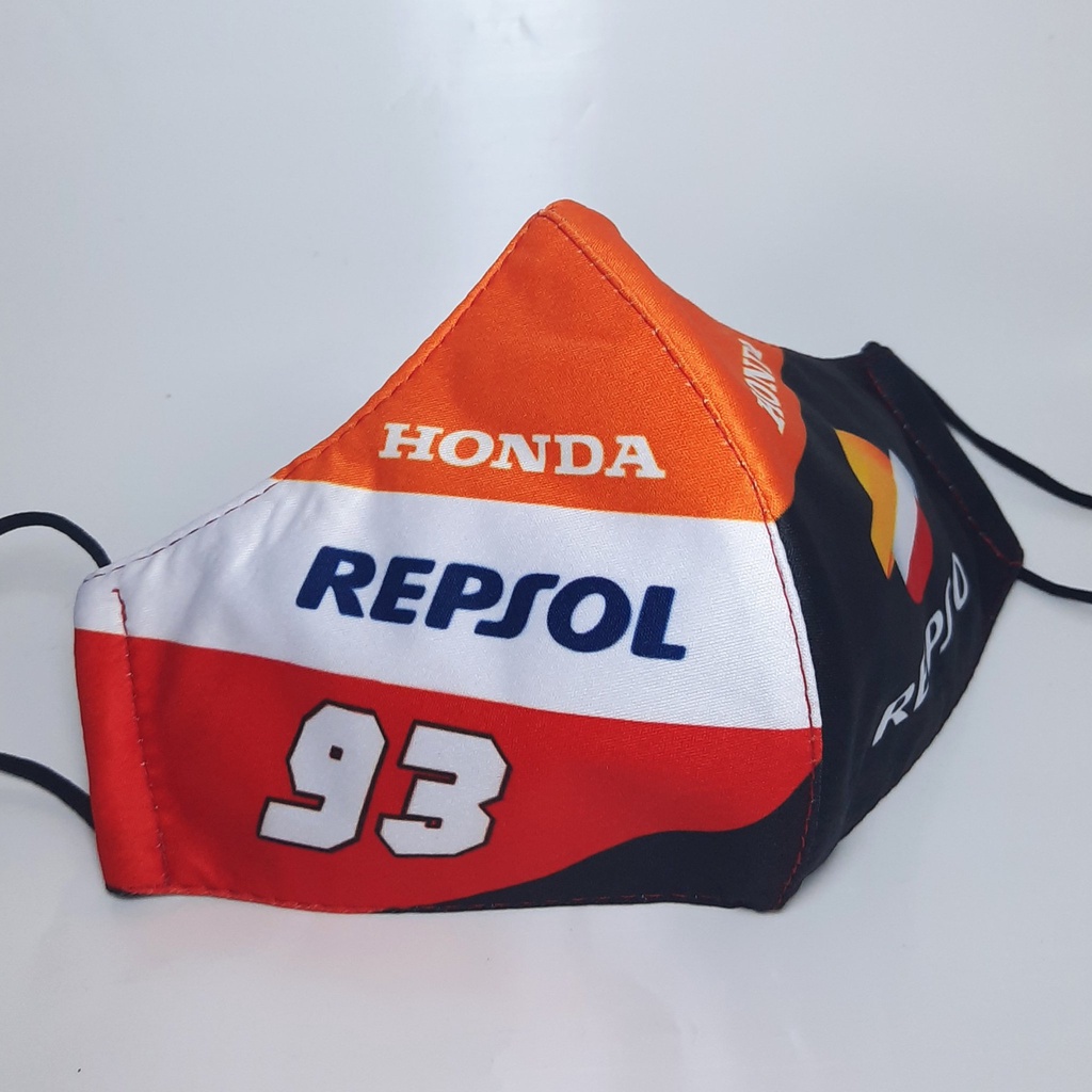 COMBO KHẨU TRANG 4 LỚP BẢO VỆ HONDA REPSOL QUAI ĐEO THÔNG MINH FORM NAM NỮ KHÁNG GIỌT BẮN, KHÁNG KHUẨN MADE IN THÁI LAN