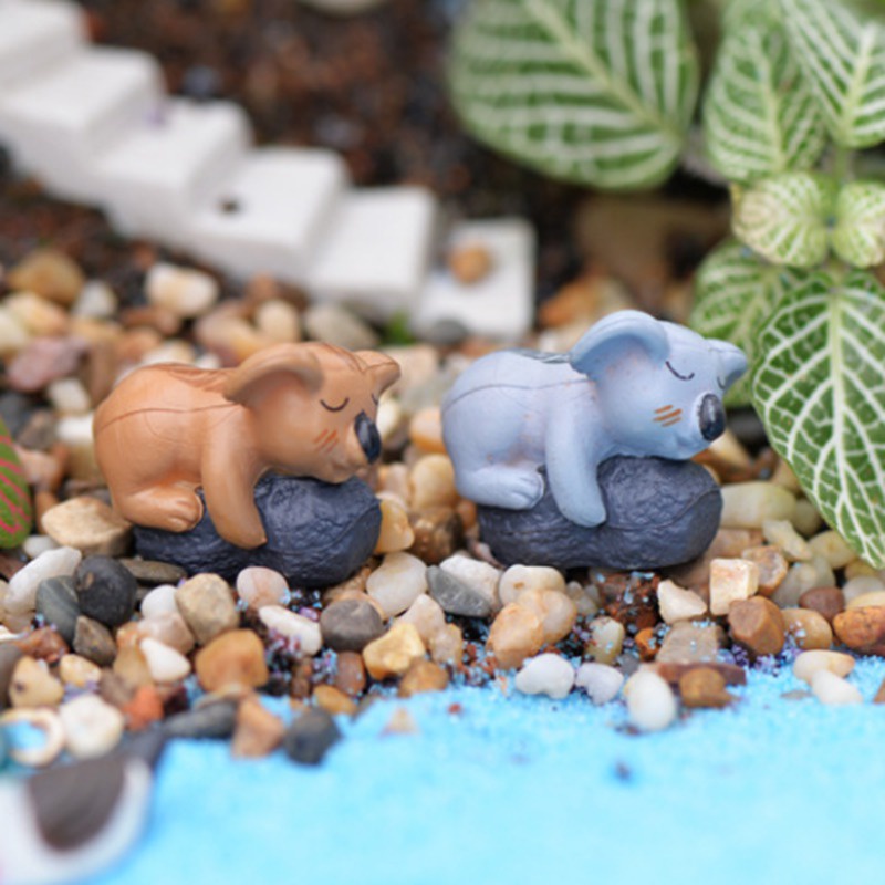 Set 4 mô hình gấu Koala mini trang trí sân vườn