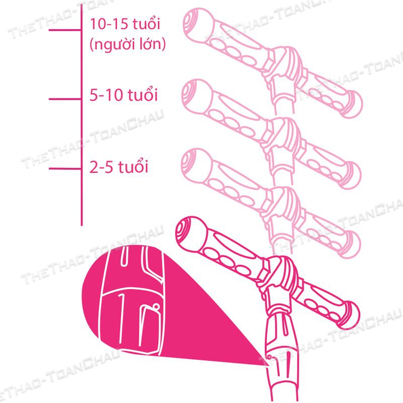 Xe Scooter 3 bánh [Nhập SHOPTC07 giảm 7%] Bánh xe có đèn _ Shop Toàn Châu