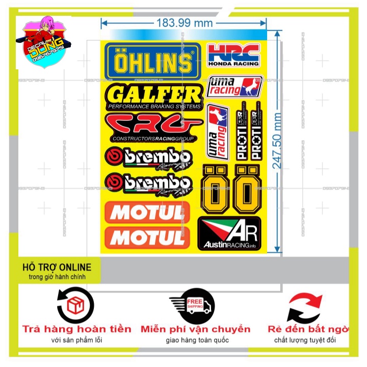 LOGO STICKER DÁN XE MÁY M60 - DUNG DECAL