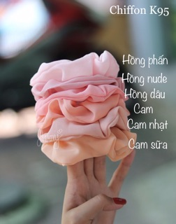 Dây cột tóc vải scrunchies chiffon