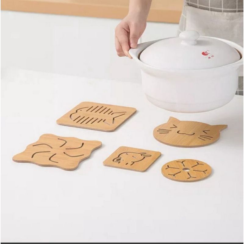 Tấm lót gỗ lót ly, lót xoong nồi bằng gỗ rộng 15 cm