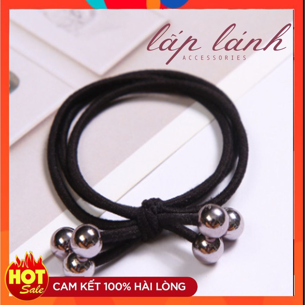 [Có sẵn] CỘT TÓC DÂY CỘT HẠT NGỌC BI ĐEN ĐƠN GIẢN TINH TẾ PHONG CÁCH THỜI TRANG DỄ THƯƠNG