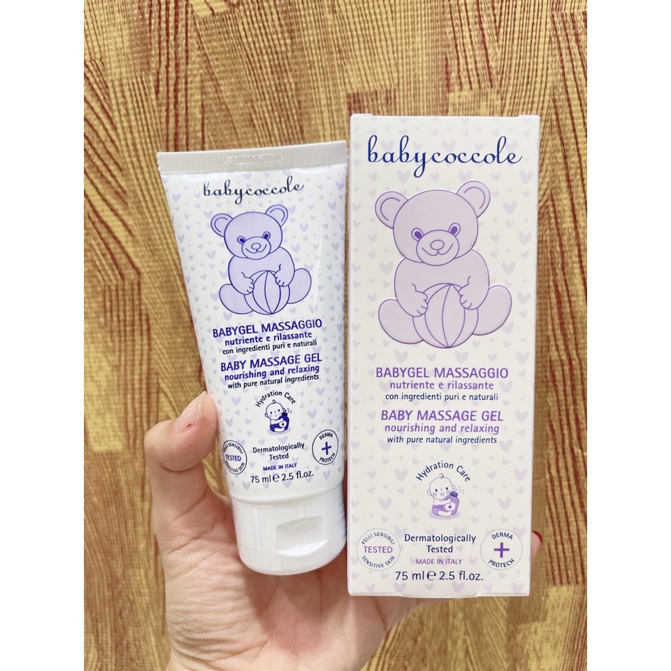 Gel massage dầu mát xa 75ml chiết xuất hạnh nhân Babycoccole cho trẻ sơ sinh 0M+ (Baby coccole)