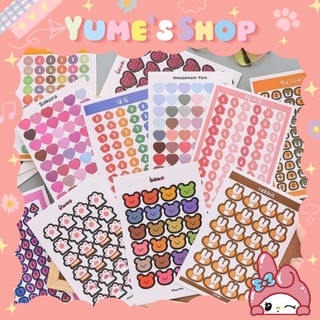 Sticker Thỏ Gấu Chân Mèo Trái Tim Dùng Trang Trí Sổ Tay Planner Bullet Journa