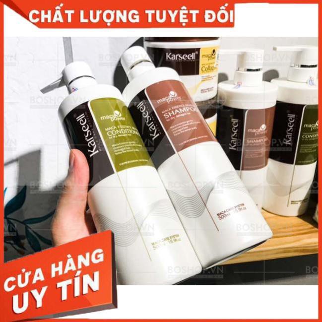 Dầu Gội Dầu Xả Phục Hồi Hư Tổn Karseell Maca 800ml + 800ml-Chính Hãng