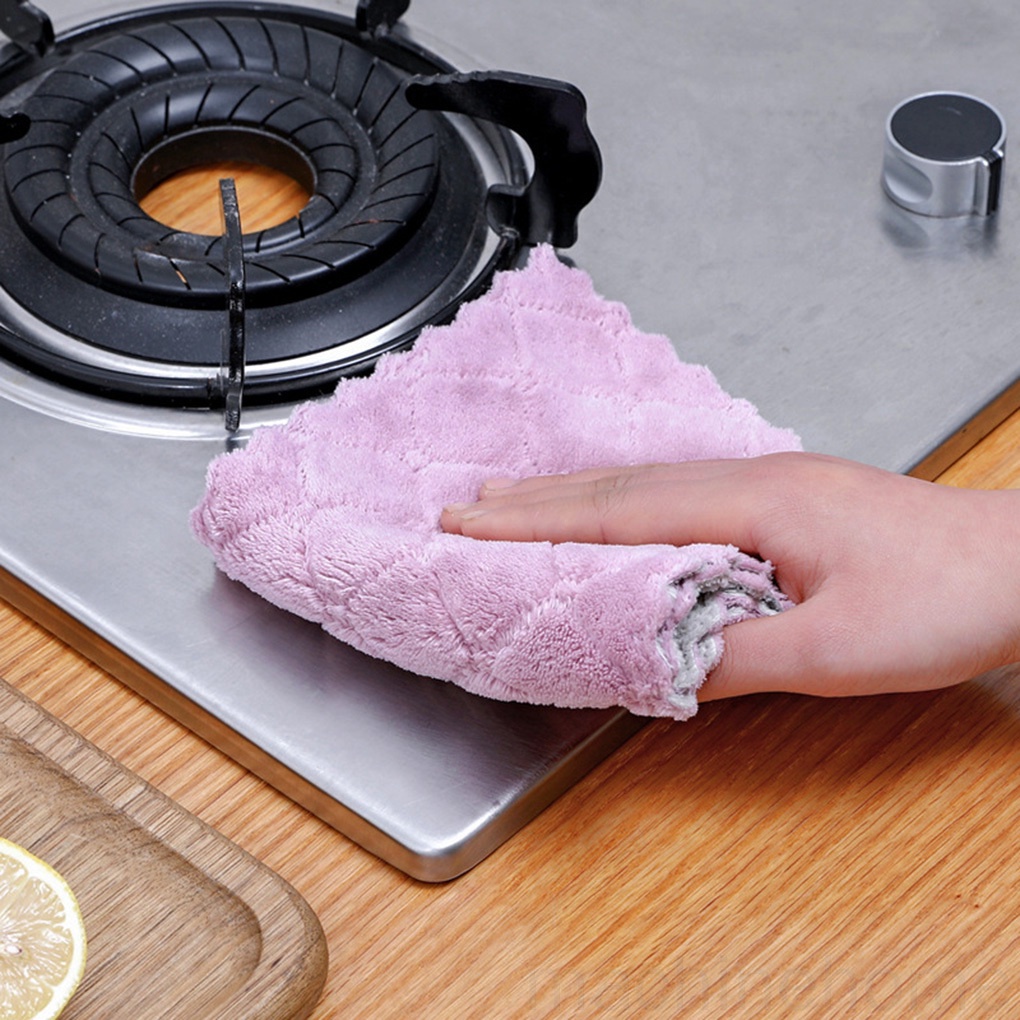Khăn Lau Chén Dĩa Bằng Sợi Siêu Nhỏ Thấm Hút Tiện Dụng Cho Nhà Bếp