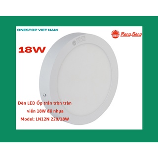Đèn led ốp trần tròn viền dày 18w rạng đông - ln09l 225/18w