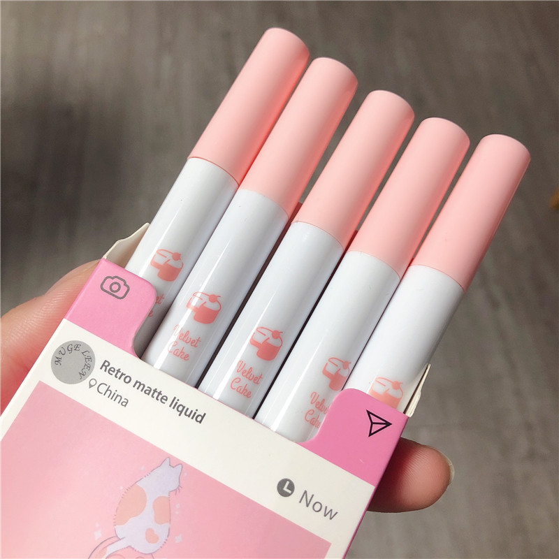 [Hàng mới về] Set 5 Thỏi Son Kem Muge Leen Tông Lì Dưỡng Ẩm Lâu Trôi | BigBuy360 - bigbuy360.vn