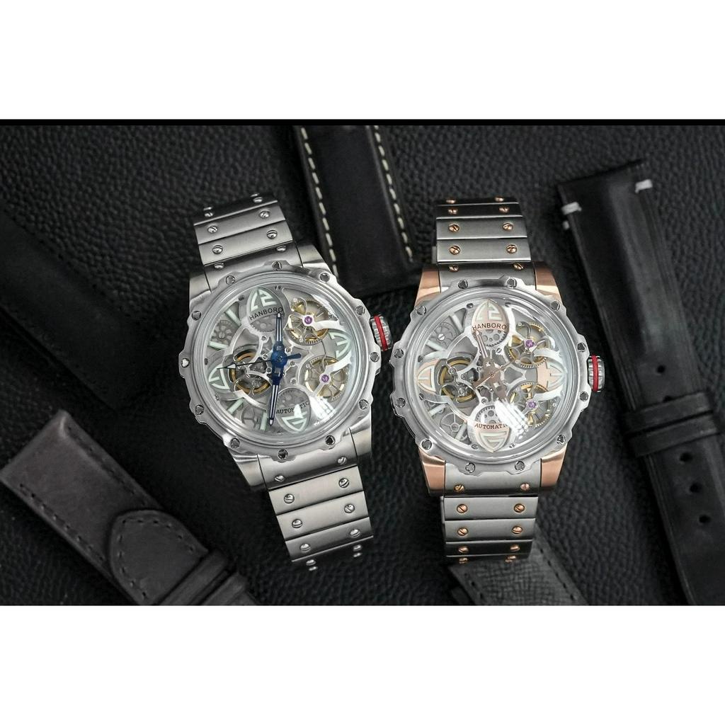 Đồng Hồ Nam Chính Hãng Hanboro,Máy Cơ Tự Động,Size:42mm.Trẻ Trung-Năng Động-Cá Tính,Xin Phép Gọi Đây Là Một Siêu Phẩm