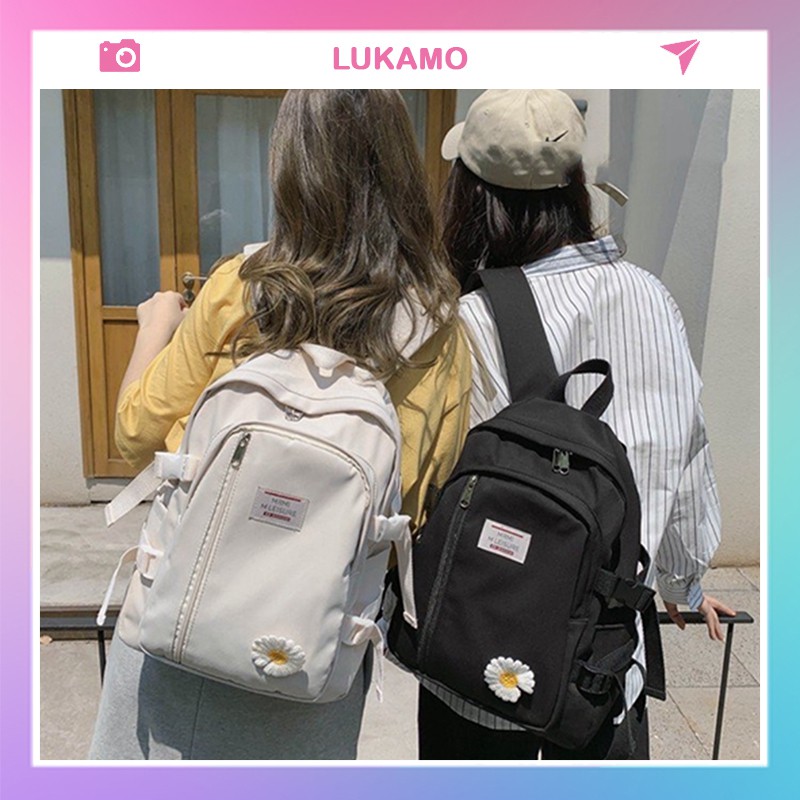 Balo nữ du lịch đi học giá rẻ thời trang cute đẹp LUKAMO BL100 ( không có móc khóa gấu )