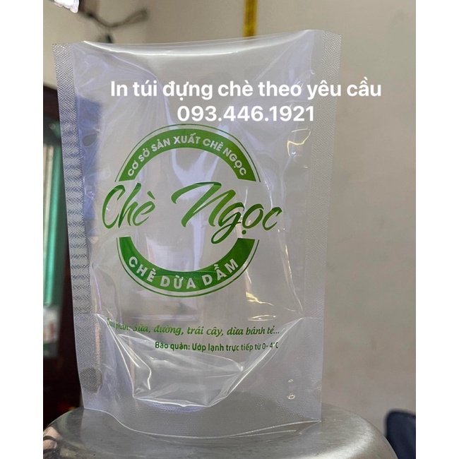 in túi đựng chè dừa dầm ngon, túi đựng chè dừa, mẫu túi chè dừa, in túi đựng chè theo yêu cầu, lh 0934461921