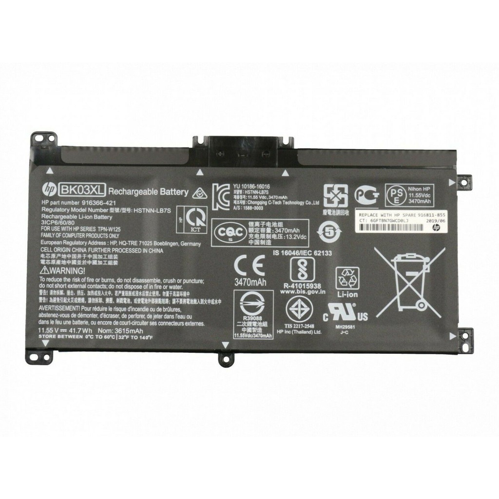 Pin Laptop HP Pavilion x360 14-ba062tu 14m-ba000 14m-ba013dx 14m-ba015dx 14m BK03XL - PIN ZIN