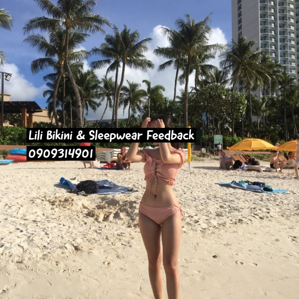 (Có sẵn,big size) Mẫu mới Bikini Hàn Quốc hai mảnh sexy, cột nơ đan dây màu Hồng, Đen phá cách