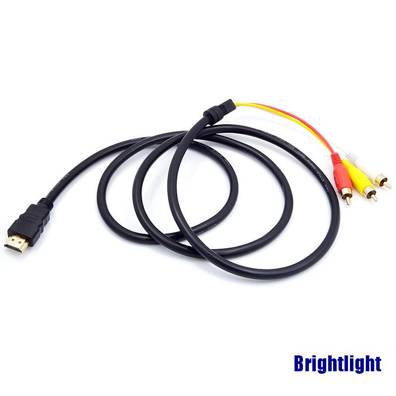 Cáp Chuyển Đổi Hdmi Sang 3 Rca Video Audio Av Dài 1.5m Cho 1080p Hdtv