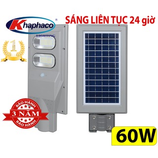 [SIÊU PHẨM] ĐÈN LED NĂNG LƯỢNG MẶT TRỜI 60W KHAPHACO CẢM ỨNG NGƯỜI SÁNG LIÊN TỤC 24 GIỜ