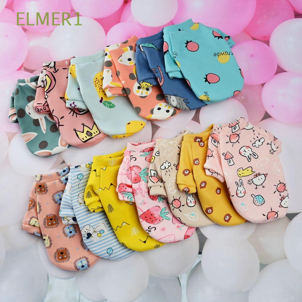 Áo cotton mềm in hình đáng yêu phong cách mùa đông cho thú cưng
