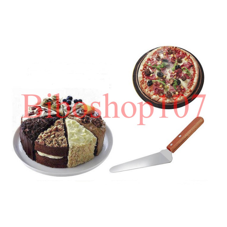 Xẻng xúc bánh, múc bánh kem, pizza cán gỗ cao cấp