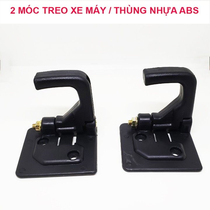 BỘ 2 MÓC TREO ĐỒ NHỰA ABS MÀU ĐEN