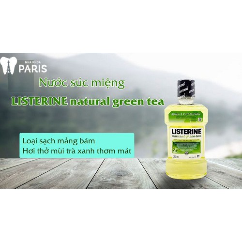 Nước Súc Miệng LISTERINE 250ML Trà Xanh, Chanh Muối, diệt khuẩn bảo vệ răng miệng,giữ hơi thở thơm mát