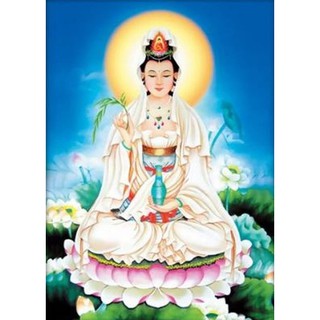 tranh đính đá toàn bộ bức  phật quan âm bồ tát cực đẹp