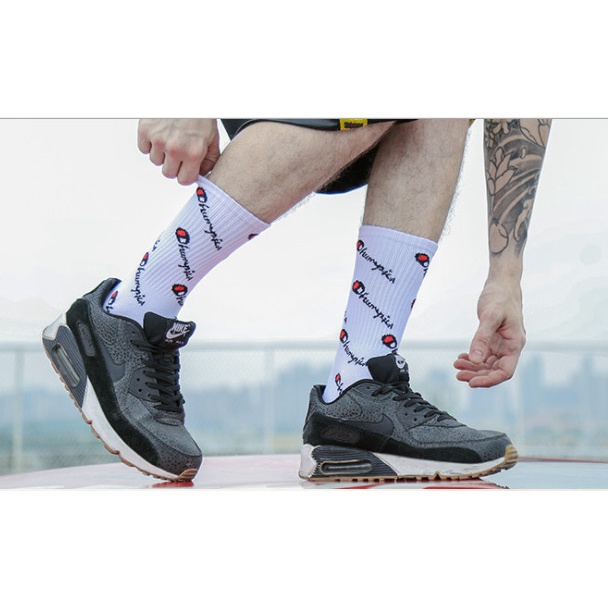 Vớ Champion cổ cao Nam Nữ đi Gym, dạo phố rất nhiều kiểu mẫu.