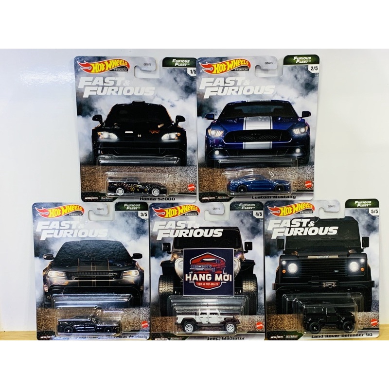 Hobby Store xe mô hình Hot Wheels Premium Fast and Furious Fleet set lẻ