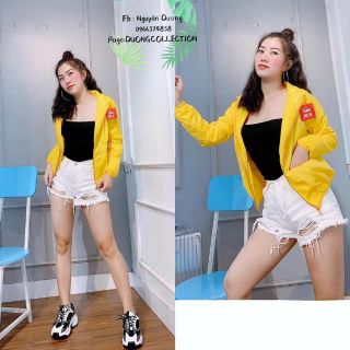 Áo gió 2 lớp có túi đựng . kèm video ảnh thật