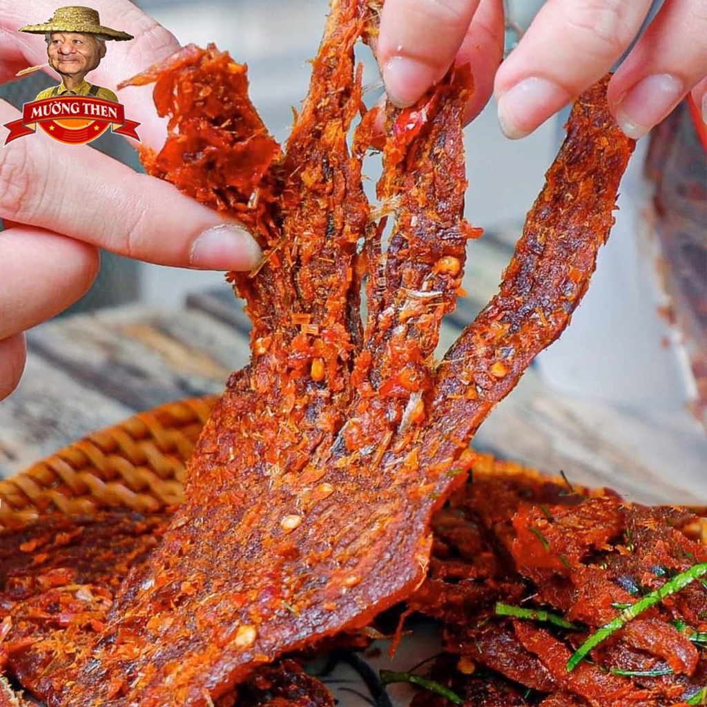 KHÔ BÒ MIẾNG HỒNG NGỰ (Vị Ngọt Thơm) THỊT BÒ KHÔ THU BA HÚT CHÂN KHÔNG SIÊU NGON