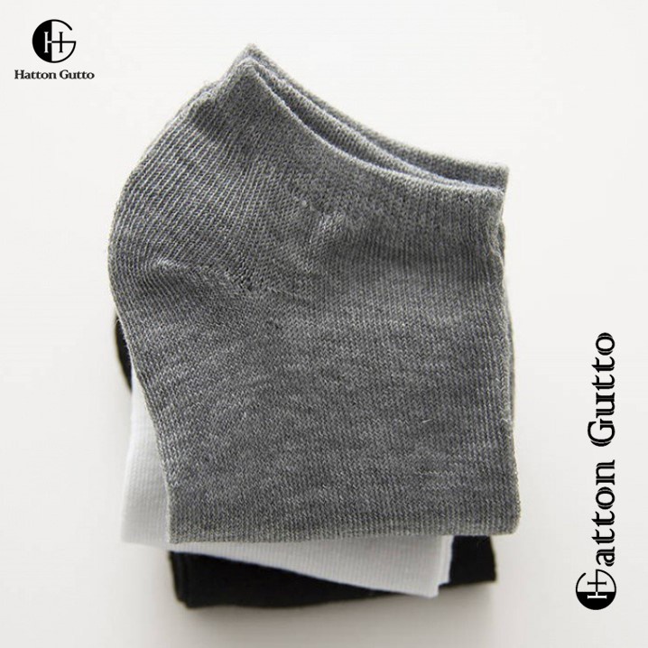 Tất vớ Hatton Gutto thể thao cổ thấp màu đơn giản thoáng khí thời trang cho nam