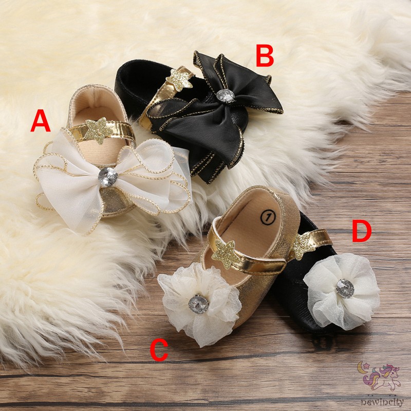 Giày Búp Bê Da Pu Chống Trượt Cho Bé Gái