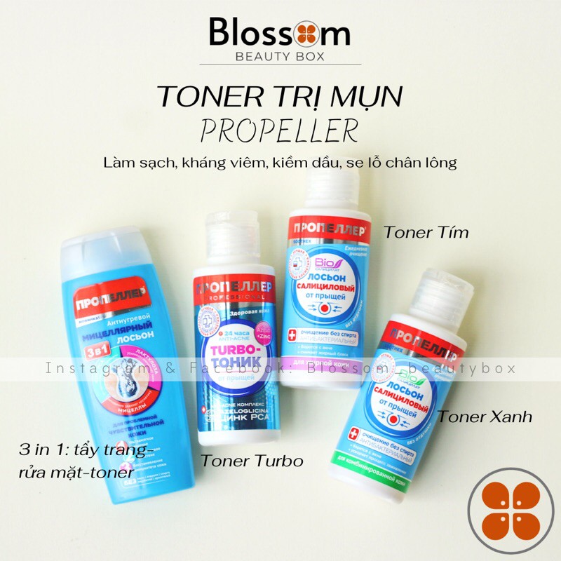 Toner Lotion da dầu, mụn Propeller Nga hạn 4/2022