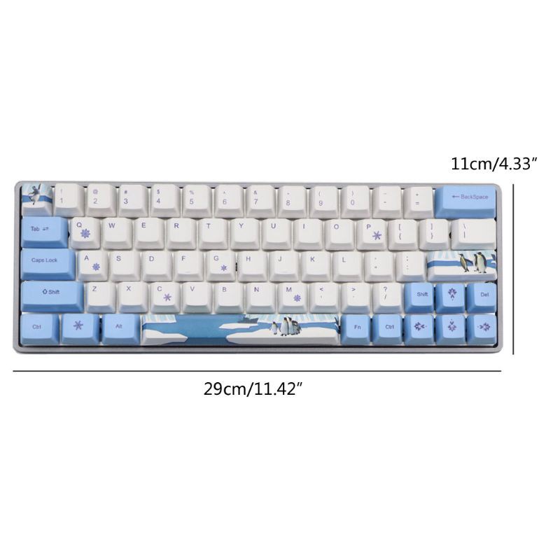 Nút Bàn Phím Cơ Pbt Oem Hình Chim Cánh Cụt Dễ Thương Cho Gh60 Gk61 Gk64