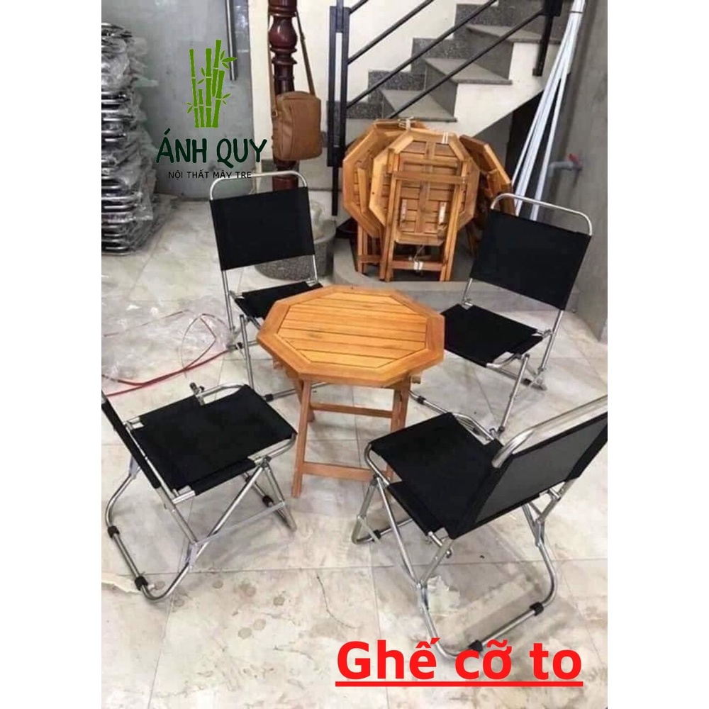 Ghế vải dù - Ghế dù xếp gấp gọn cho quán cafe, trà chanh, đi du lịch dã ngoại, cắm trại ngoài trời - Ghế gấp ban công