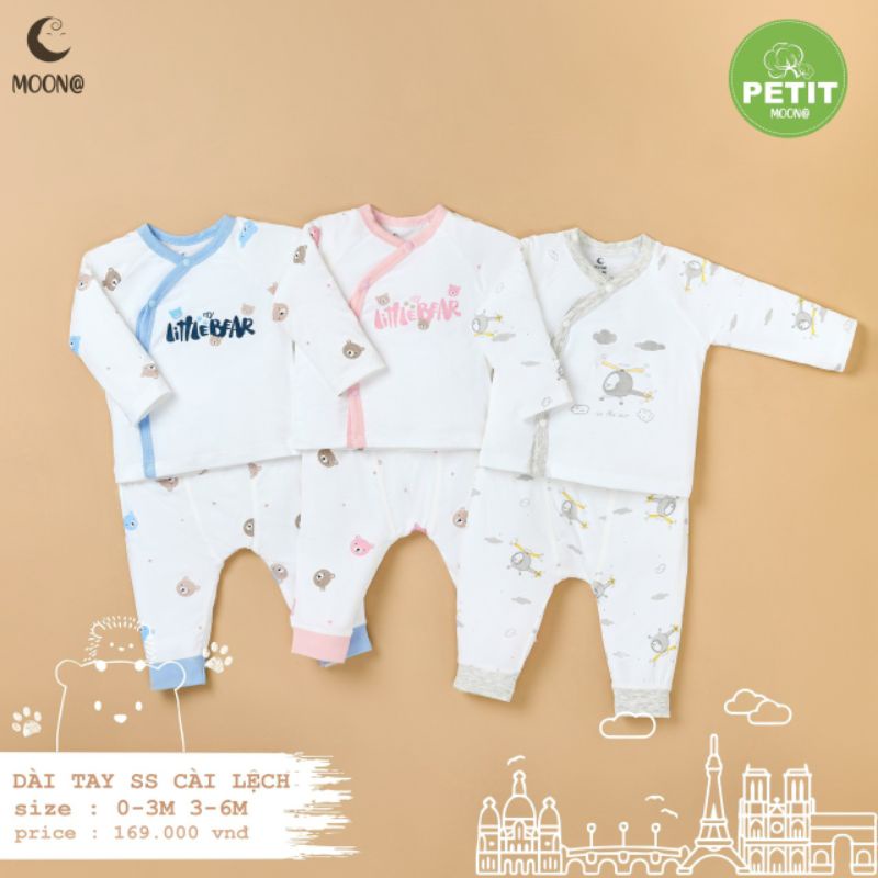 Moon -  Bộ dài tay sơ sinh Moon petit cho bé 3-7kg