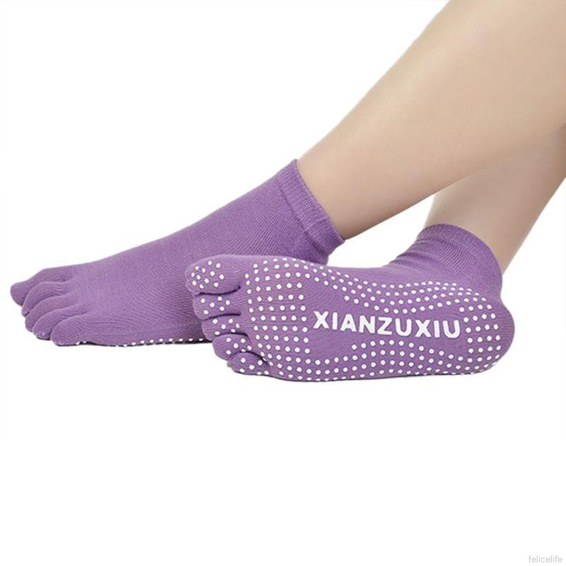 Đôi tất chân cotton tập Yoga chống trượt thấm hút tốt và thời trang