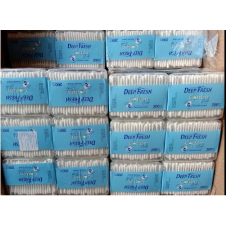 Gói bông ngoáy tai người lớn Aten (100 que/ gói), hộp bông ngoáy tai Deep Fresh 200 que