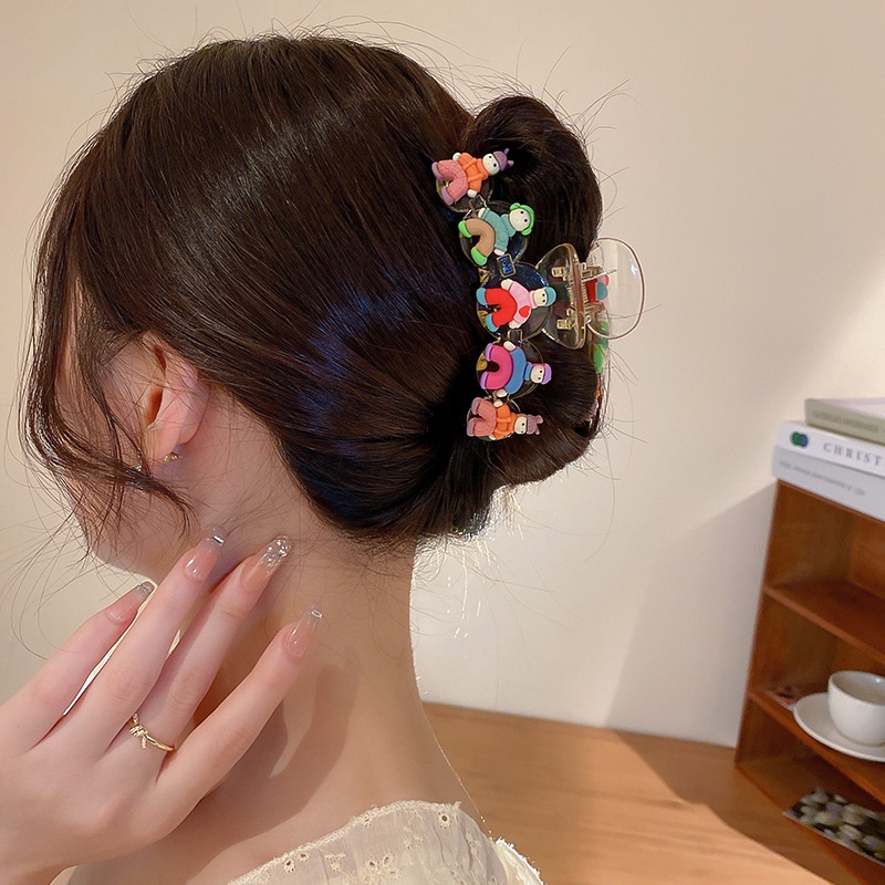 Kẹp Tóc Hình Cá Mập Hoạt Hình Cỡ Lớn Thời Trang Mùa Hè Cho Nữ