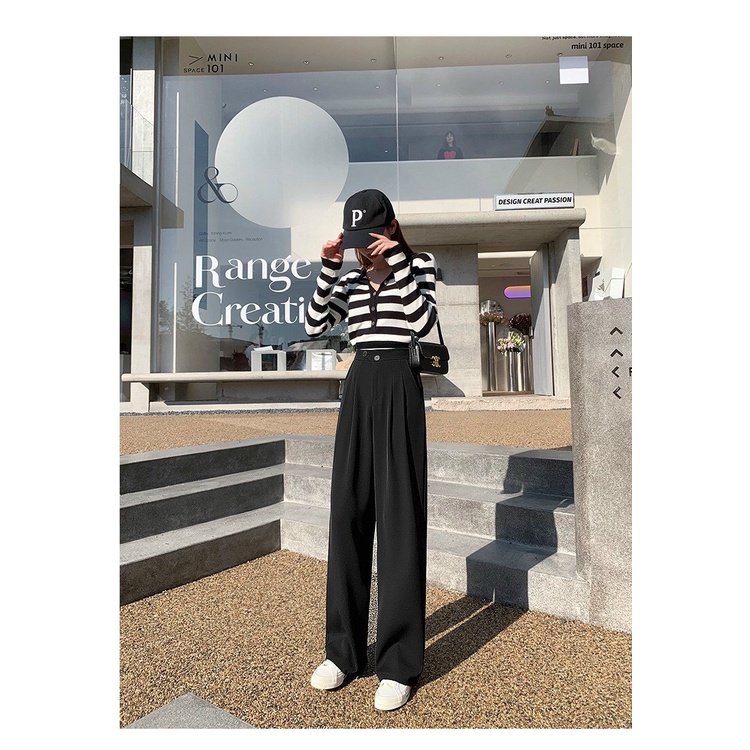 Quần suông khuy lệch _ Hàng Quảng Châu