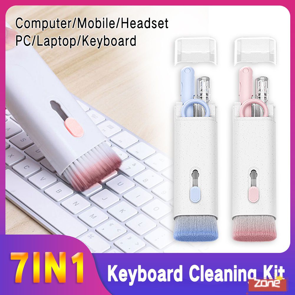 [Giao Hàng Nhanh] 7 Trong 1 Tai Nghe Airpods Tai Nghe Bluetooth Bút Vệ Sinh Bàn Phím Máy Tính Bàn Chải Cọ Rửa Làm Sạch Bụi Keycap Bộ 3 Kéo dụng Cụ Làm Sạch 'Vùng