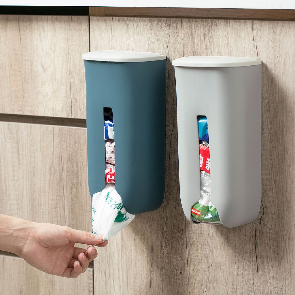 Hộp Đựng Túi Rác JUJIAJIA Bằng Gỗ Dán Tường Tiện Lợi