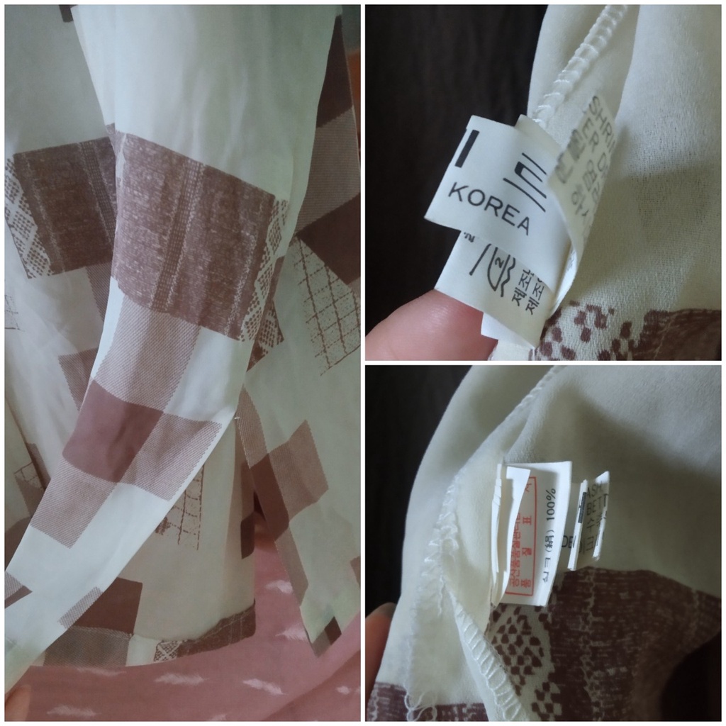 |2hand| Áo khoác voan korea - áo choàng dáng dài họa tiết kẻ xinh xắn | BigBuy360 - bigbuy360.vn