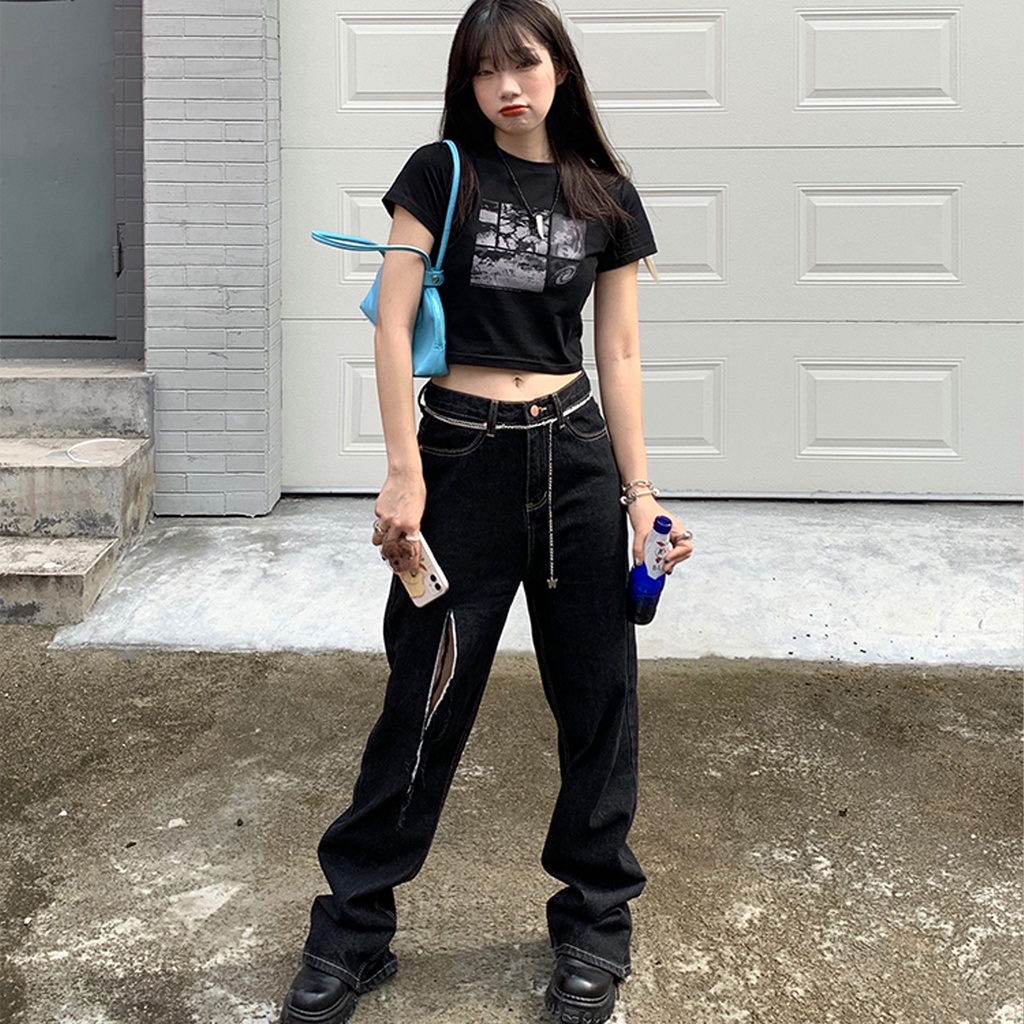 Áo Croptop MOUNT Tay Ngắn Sexy Ôm Body Hot Hit_VIETSTAR
